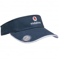 Brushed Heavy Cotton Visor with Magnetic Ball Marker on Peak